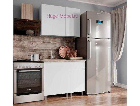 Белая кухня 1 метр "Плейона"