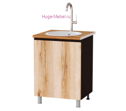 Кухонный шкаф под мойку 600 Плейона (венге/дуб делано)
