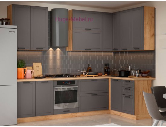 Угловая кухня 280х140 "Альфа" вулкан