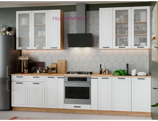 Белая кухня 3.1 метра "Альфа"