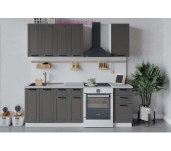 Серая кухня 1.6 метра "Альфа"