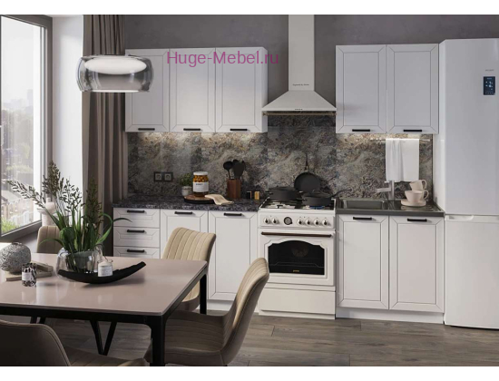 Белая кухня 2 метра "Альфа"