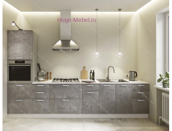 Кухня 340 "Бетон серый"