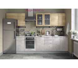 Кухня 320 "Бетон белый/Дуб Сонома"