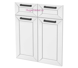 Кухонный фасад Ф-41-М холст белый (Альфа)