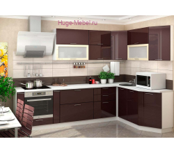 Угловая кухня 280х170 "Ксения" глянец