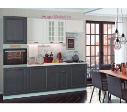 Кухня "Мария 260 графит+белый"