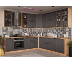 Угловая кухня 260х260 "Мария" графит