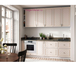 Кухня 235 см "Модена ваниль" с высокими шкафами