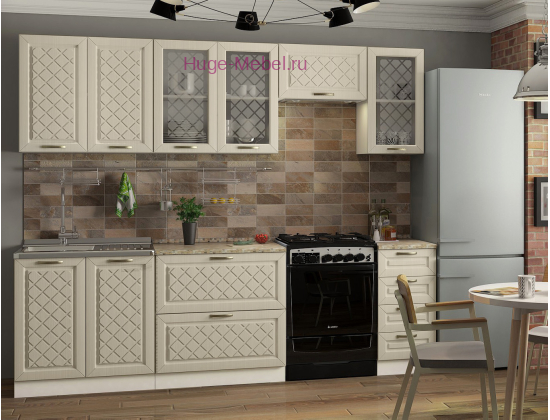 Кухонный гарнитур 260 см "Модена ваниль"
