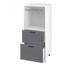 Пенал кухонный малый с нишей и ящиками 600 Альфа (вулкан)