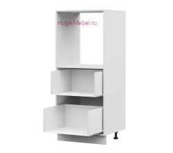 Корпус кухонного пенала малого с 2 ящиками 600 ПВ (белый)