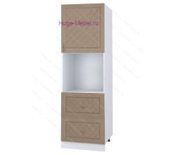 Пенал кухонный с нишей и ящиками 600 Модена (дуб кофе)