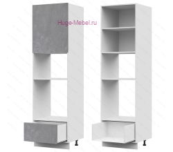 Пенал кухонный для встраиваемой техники 600 Бетон (бетон серый)