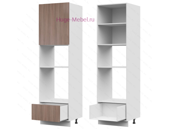 Пенал кухонный для встраиваемой техники 600 Дина (шимо темный)