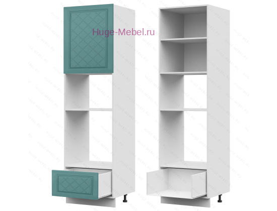 Пенал кухонный для встраиваемой техники 600 Модена (дуб бирюза)