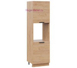 Пенал кухонный напольный с нишей 600 Пасаденна (дуб вотан) корпус крафт