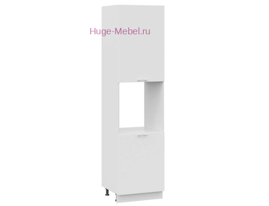 Пенал кухонный высокий с нишей 600 Катрин (софт вайт)