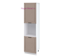 Пенал кухонный высокий с нишей 600 Альфа (латте)