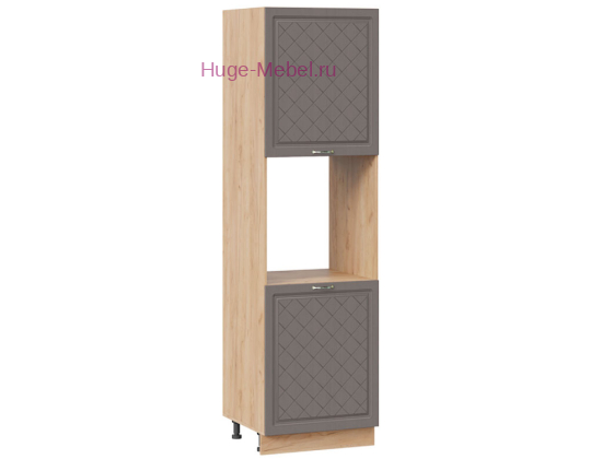 Пенал кухонный напольный с нишей 600 Модена (дуб серый) корпус крафт