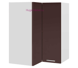 Угловой шкаф верхний прямой 600 Ксения (шоколад)