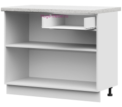 Корпус кухонного шкафа нижнего с 1 ящиком 1000 ПВ (белый)