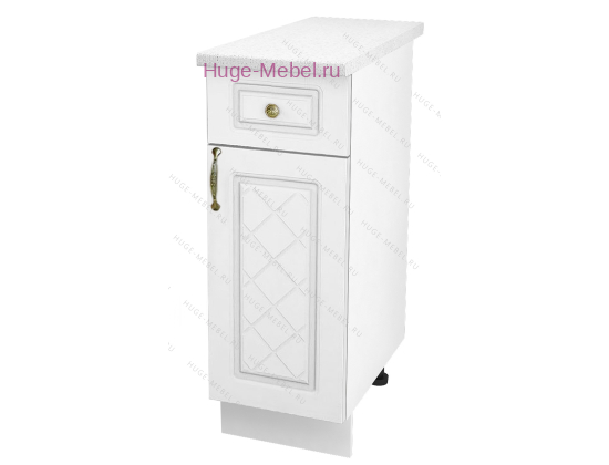 Нижний кухонный шкаф с ящиком  300 Модена (дуб белый)