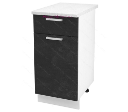 Нижний кухонный шкаф с ящиком  400 Бетон (бетон чёрный)