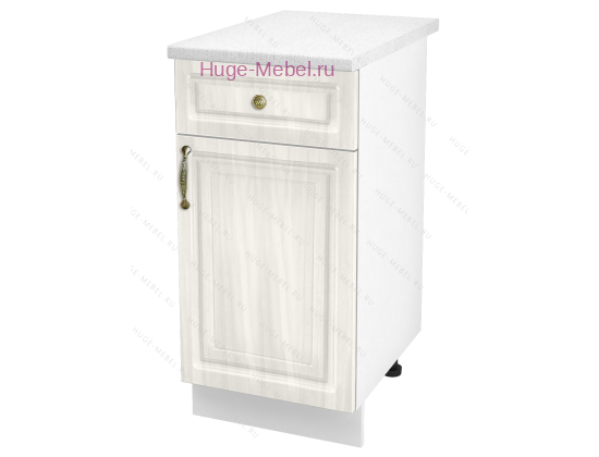 Нижний кухонный шкаф с ящиком  400 Юлия (сандал белый)