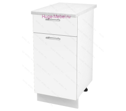 Нижний кухонный шкаф с ящиком  400 Ксения (белый)