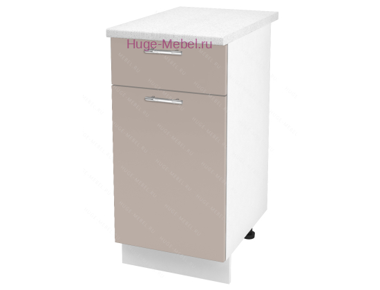 Нижний кухонный шкаф с ящиком  400 Ксения (кофе с молоком)