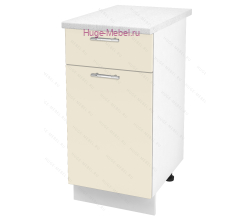Нижний кухонный шкаф с ящиком  400 Ксения (ваниль)