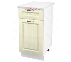 Нижний кухонный шкаф с ящиком  400 Мария (крем)