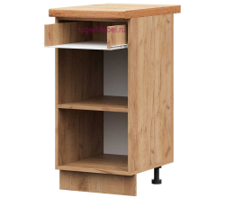 Корпус кухонного шкафа нижнего с 1 ящиком 400 ПВ (дуб крафт)