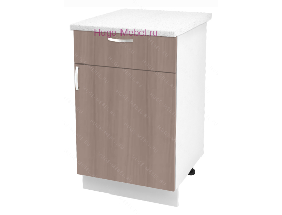 Нижний кухонный шкаф с ящиком  500 Дина (шимо темный)