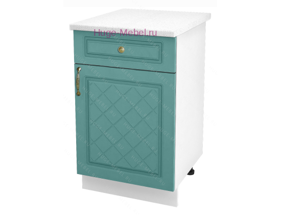 Нижний кухонный шкаф с ящиком  500 Модена (дуб бирюза)