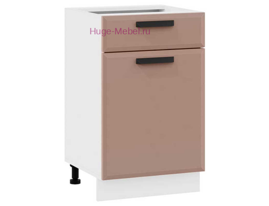 Нижний кухонный шкаф с ящиком 500 Призма (мокко супермат)