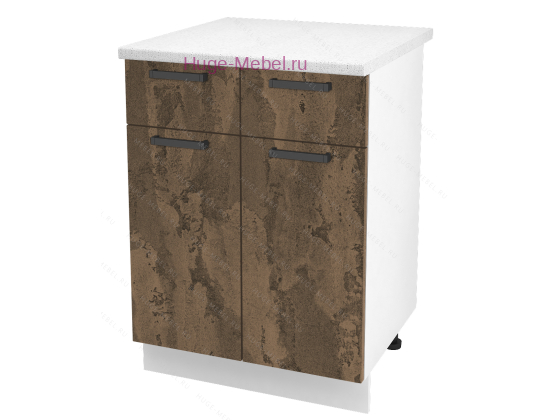 Нижний кухонный шкаф с ящиком  600 Пасаденна (ржавый камень)