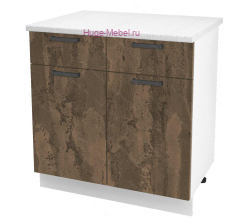 Нижний кухонный шкаф с ящиком  800 Пасаденна (ржавый камень)