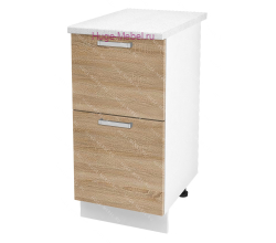 Нижний шкаф кухонный с двумя ящиками 400 Бетон (дуб сонома)