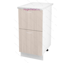 Нижний шкаф кухонный с двумя ящиками 400 Дина (шимо светлый)