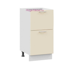 Нижний шкаф кухонный с двумя ящиками 400 Катрин (крем)