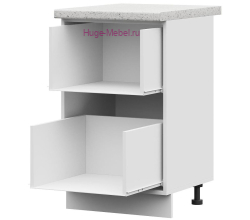 Корпус кухонного шкафа нижнего с 2 ящиками 500 ПВ (белый)