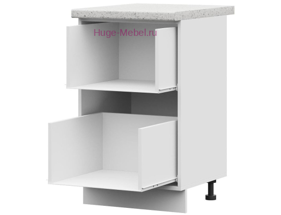 Корпус кухонного шкафа нижнего с 2 ящиками 500 ПВ (белый)