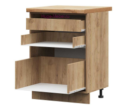 Корпус кухонного шкафа нижнего с внутренним ящиком 600 ПВ (дуб крафт)