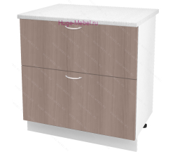 Нижний шкаф кухонный с двумя ящиками 800 Дина (шимо темный)