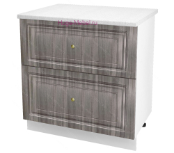 Нижний шкаф кухонный с двумя ящиками 800 Юлия (сандал серый)