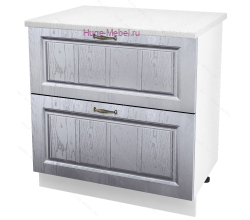 Нижний шкаф кухонный с двумя ящиками 800 Мария (сталь)