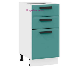 Кухонный шкаф нижний с тремя ящиками 400 Призма (бриз супермат)