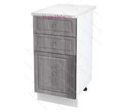 Кухонный шкаф нижний с тремя ящиками 400 Юлия (сандал серый)